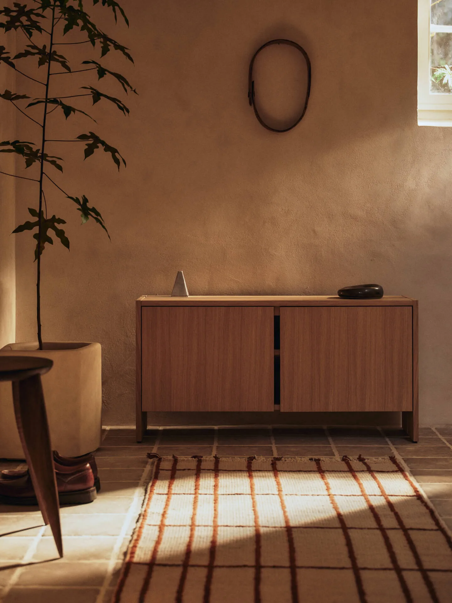 Aparador Parcel , Natural oak, 100×30×50 cm Ferm Living