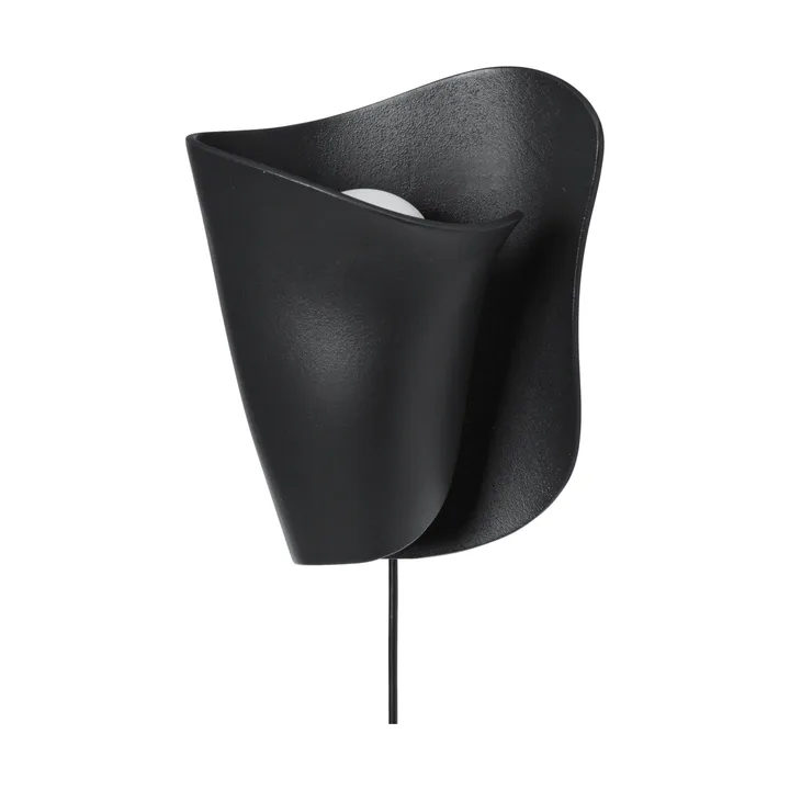 Aplique de pared Oyster wall sconce - Black - Ferm Living