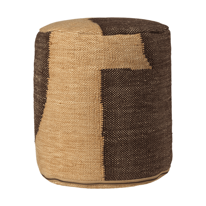 Asiento puf Forene cylinder pouf Ø38x42 cm - Tan-Chocolate - Ferm Living
