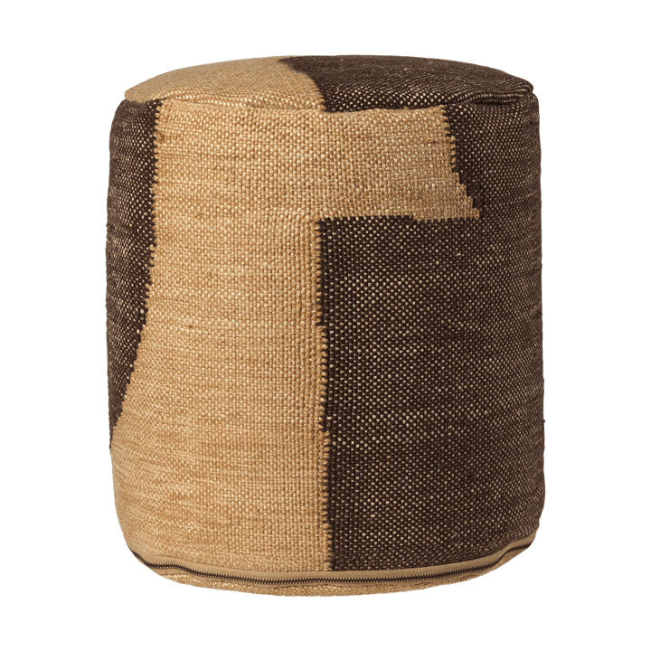 Asiento puf Forene cylinder pouf Ø38x42 cm - Tan-Chocolate - ferm LIVING