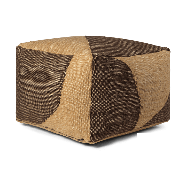 Asiento puf Forene square pouf 60x60x40 cm - Tan-Chocolate - Ferm Living