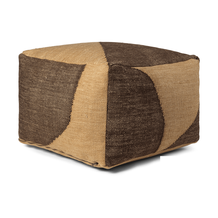 Asiento puf Forene square pouf 60x60x40 cm - Tan-Chocolate - ferm LIVING