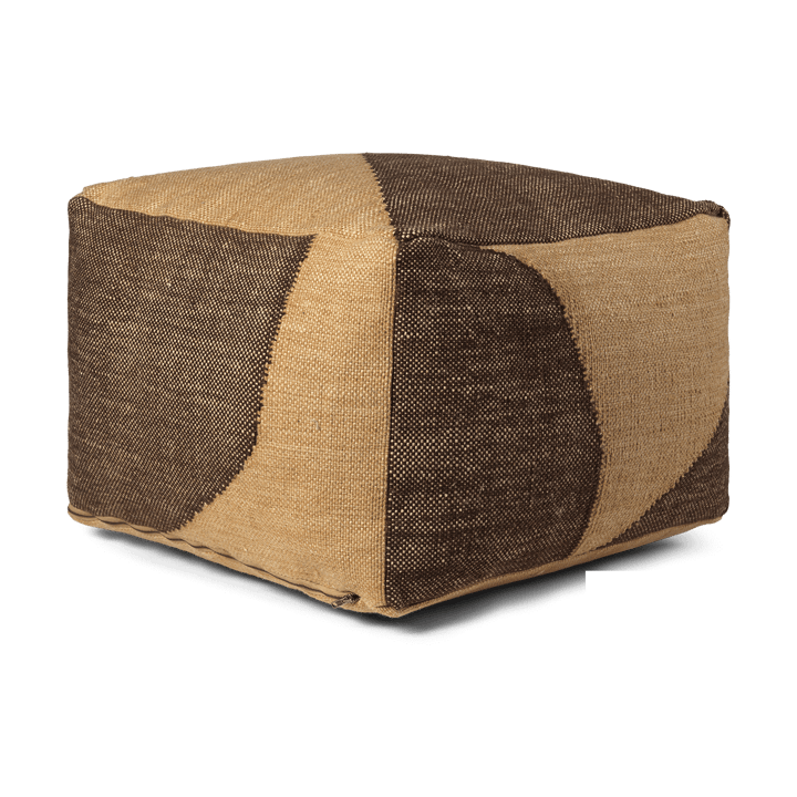 Asiento puf Forene square pouf 60x60x40 cm - Tan-Chocolate - Ferm LIVING