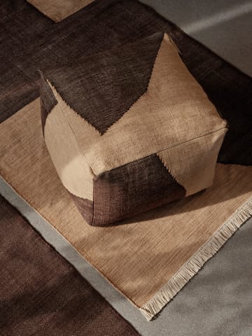 Asiento puf Forene square pouf 60x60x40 cm - Tan-Chocolate - Ferm Living