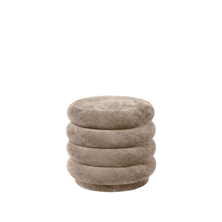 Asiento puf Puff Round - Tela faded velvet 26 beige - ferm LIVING