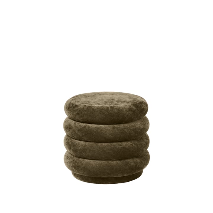 Asiento puf Puff Round - Tela faded velvet 3 forest - Ferm Living