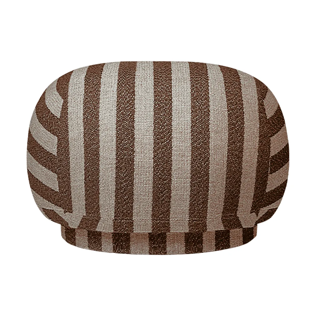 Asiento puff Rico pouf, Louisiana, Sand-chocolate Ferm Living