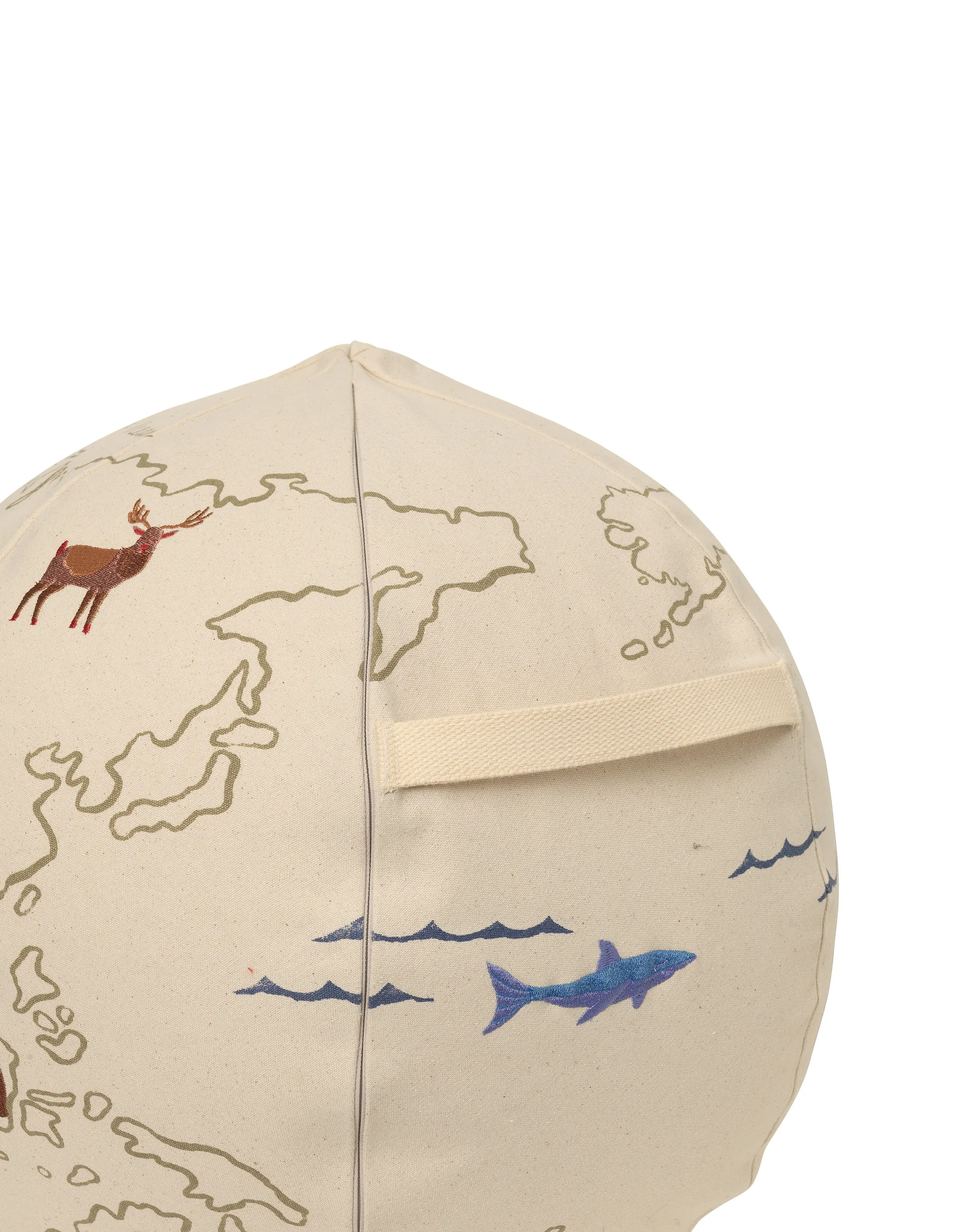 Asiento puff The world, Offwhite Ferm Living