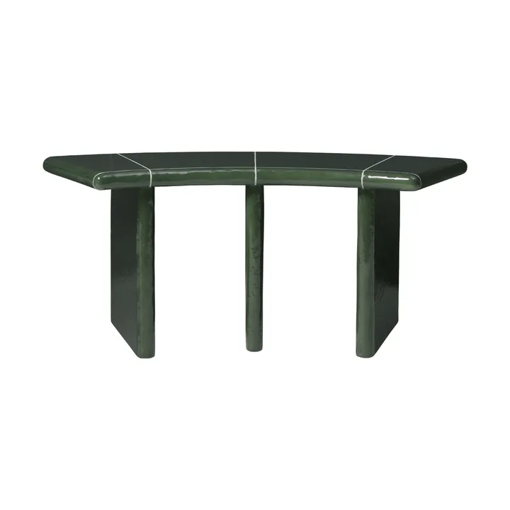 Banco Deya curved - Dark green, 110x40x45,5 cm - Ferm Living