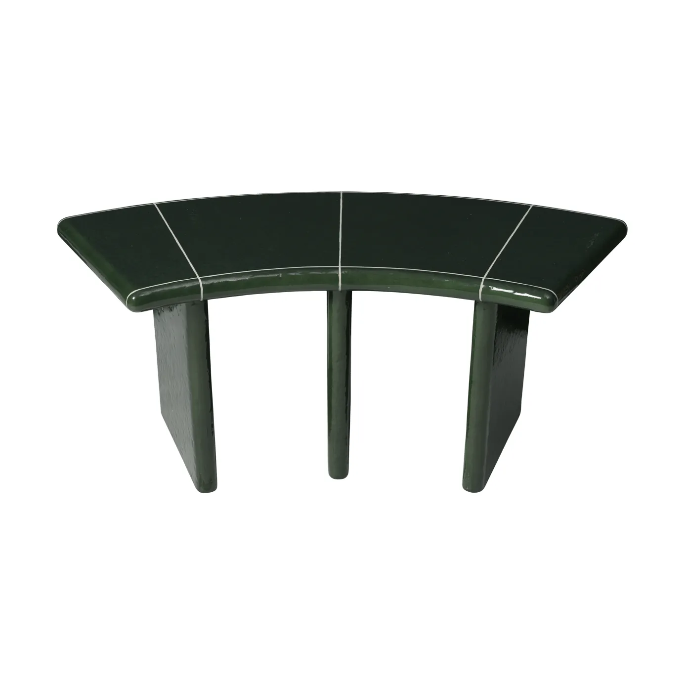 Banco Deya curved, Dark green, 110x40x45,5 cm Ferm Living
