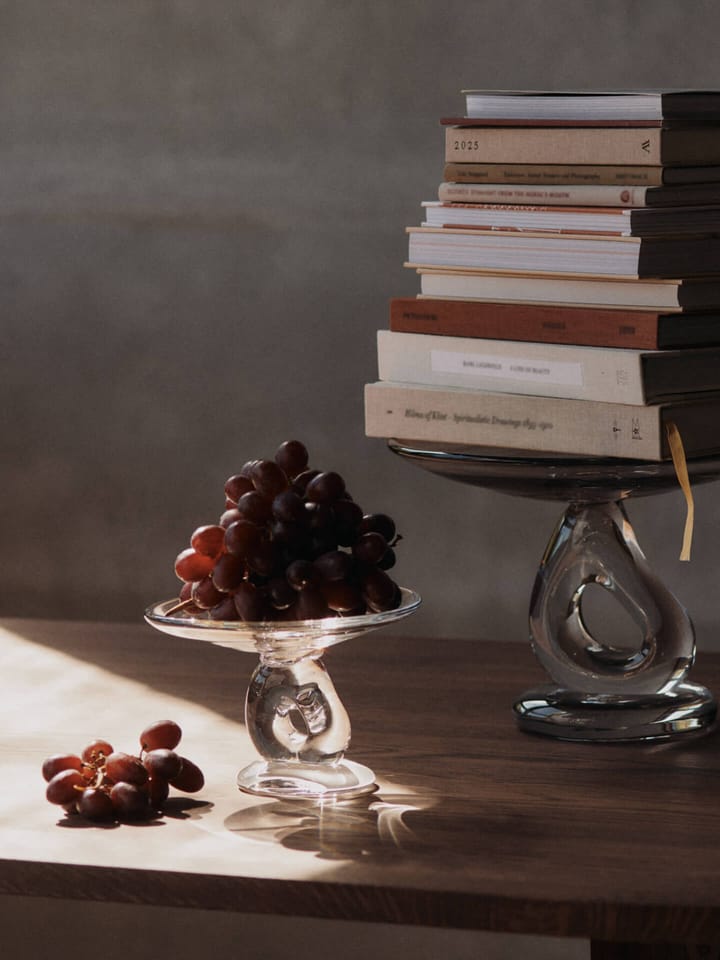 Bandeja Damo glass centerpiece Ø21 cm, Clear Ferm Living