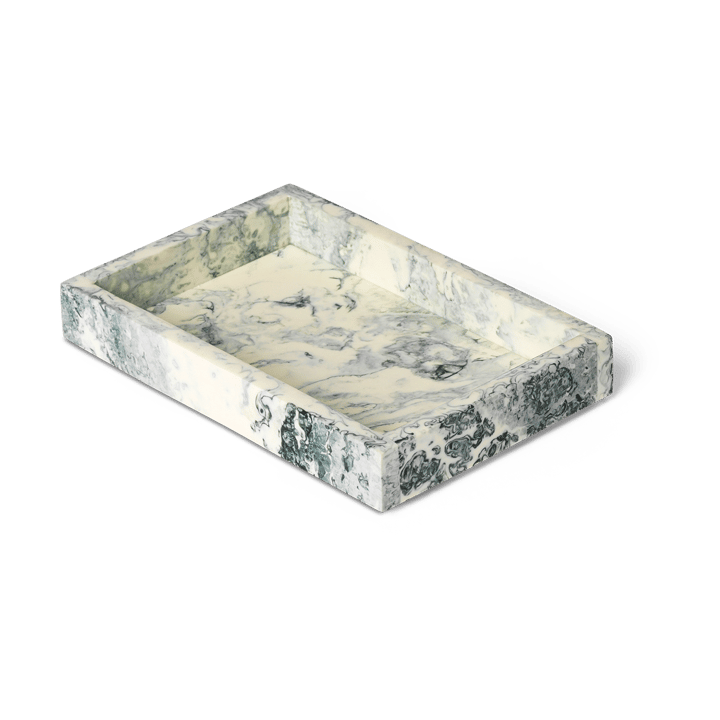 Bandeja decorativa Mist 10x15 cm - Emerald-off white - Ferm Living