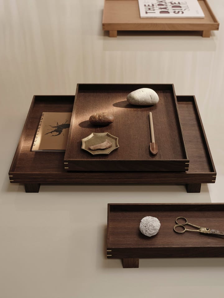 Bandeja madera Bon large, Smoked oak Ferm Living