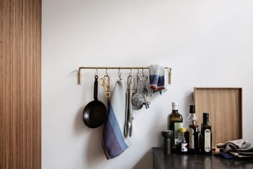 Barra de cocina con 6 ganchos - latón - Ferm Living
