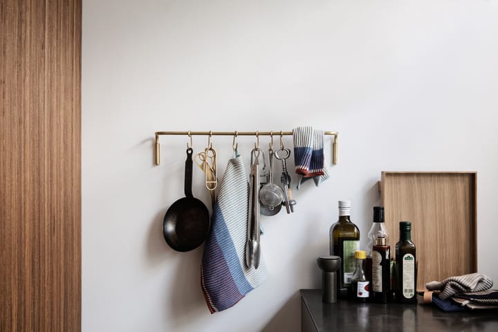 Barra de cocina con 6 ganchos, latón Ferm Living
