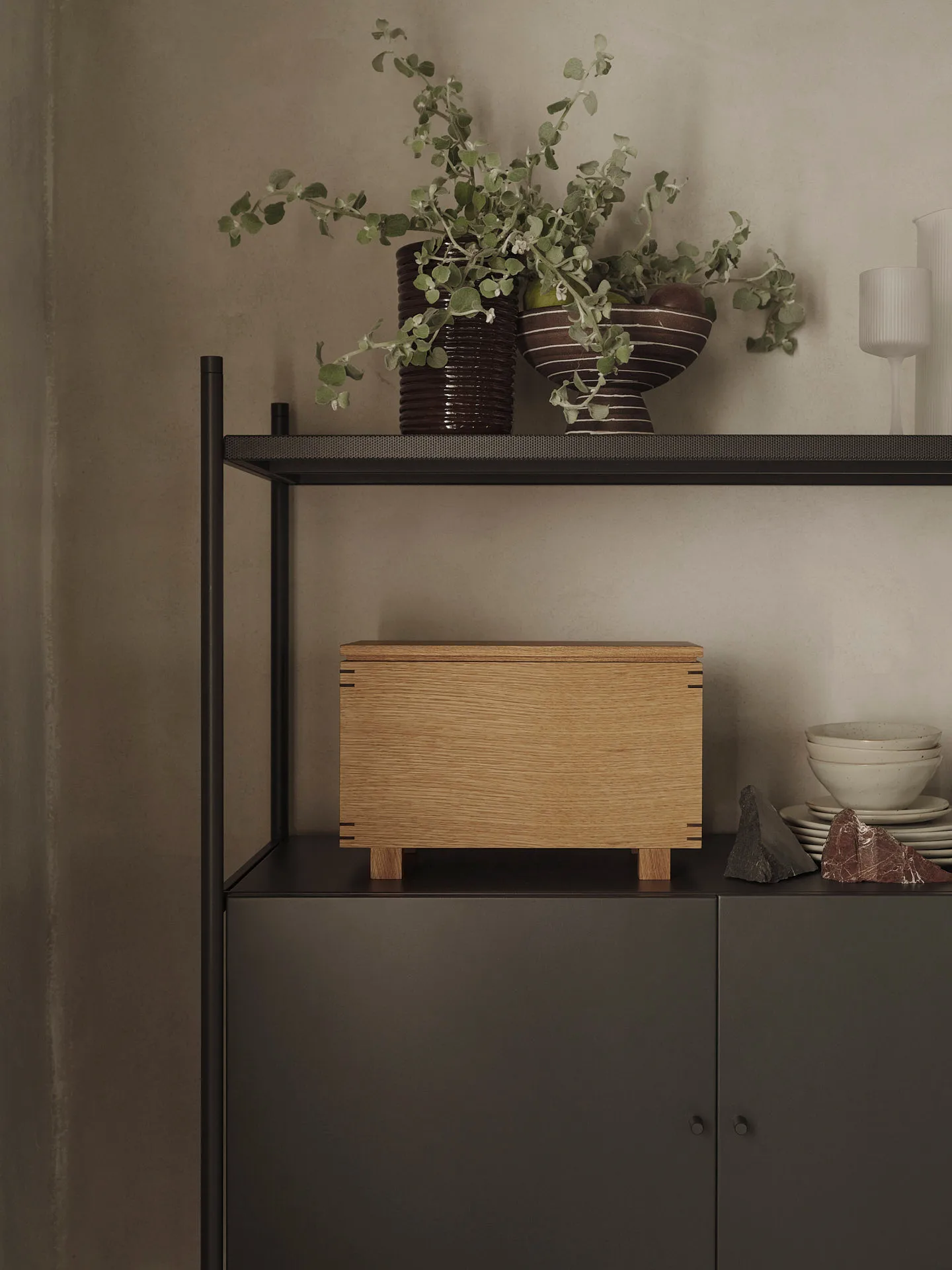 Bol Brura Ø21,5 cm, Coffee-white Ferm Living