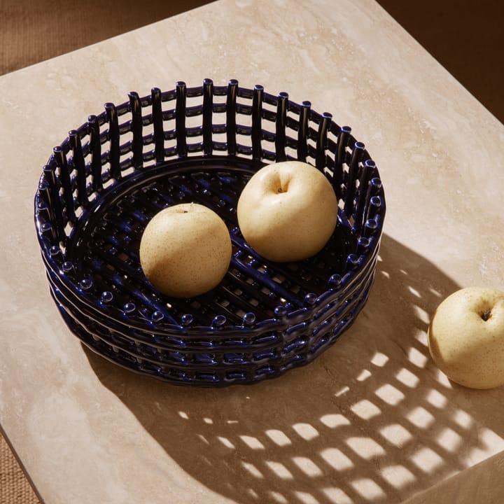 Bol Ceramic trenzado, Blue Ferm Living