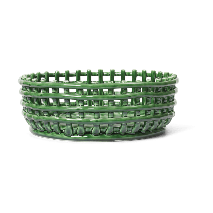 Bol Ceramic trenzado - Emerald Green - Ferm LIVING