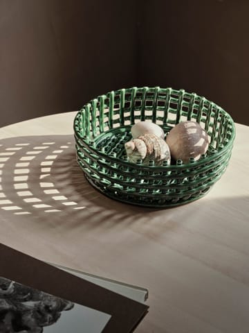 Bol Ceramic trenzado - Emerald Green - Ferm Living