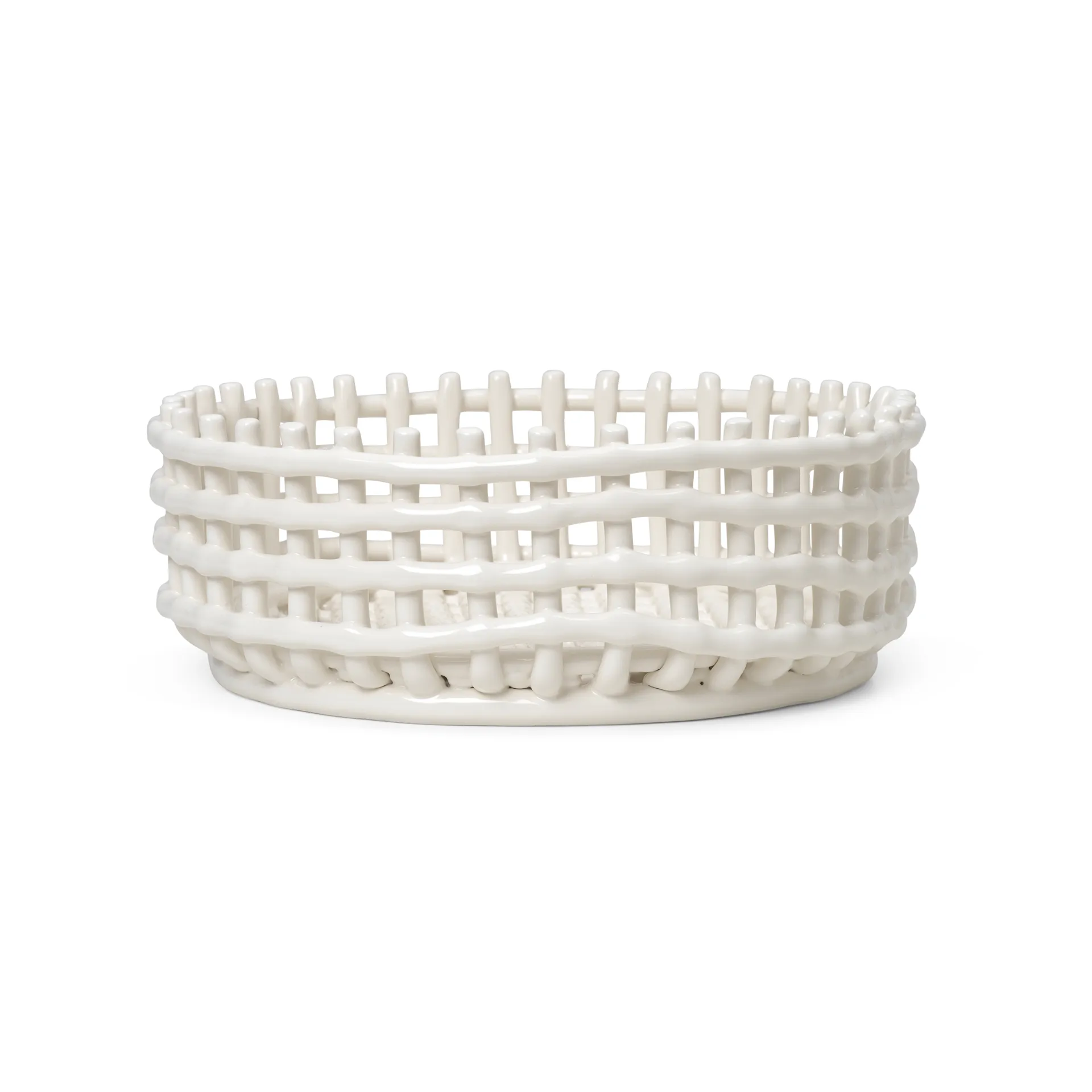 Bol Ceramic trenzado, Off-white Ferm Living