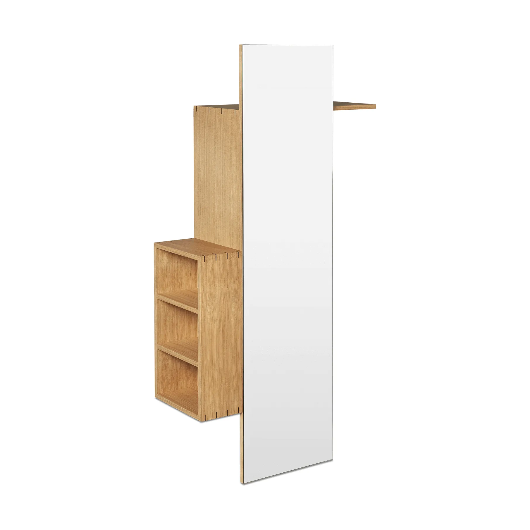 Bon hallway cabinet perchero con espejo, Oiled Oak Ferm Living