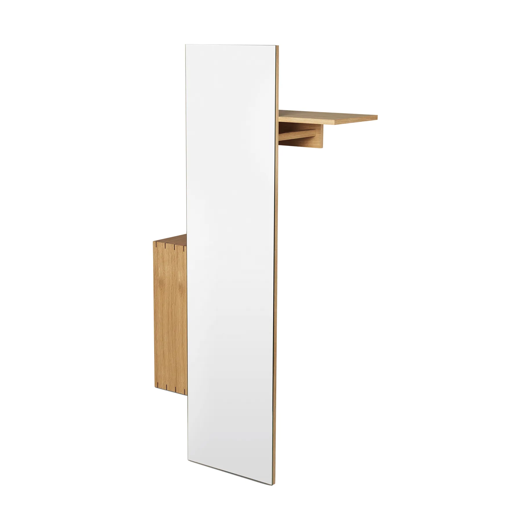 Bon hallway cabinet perchero con espejo, Oiled Oak Ferm Living