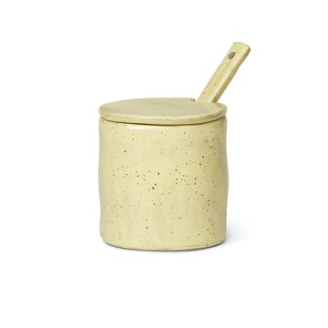 Bote para mermelada con cuchara Flow - Amarillo moteado - Ferm Living