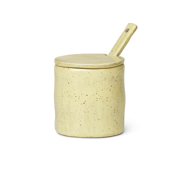 Bote para mermelada con cuchara Flow, Amarillo moteado Ferm Living