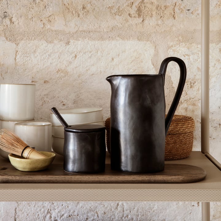 Bote para mermelada con cuchara Flow, negro Ferm Living