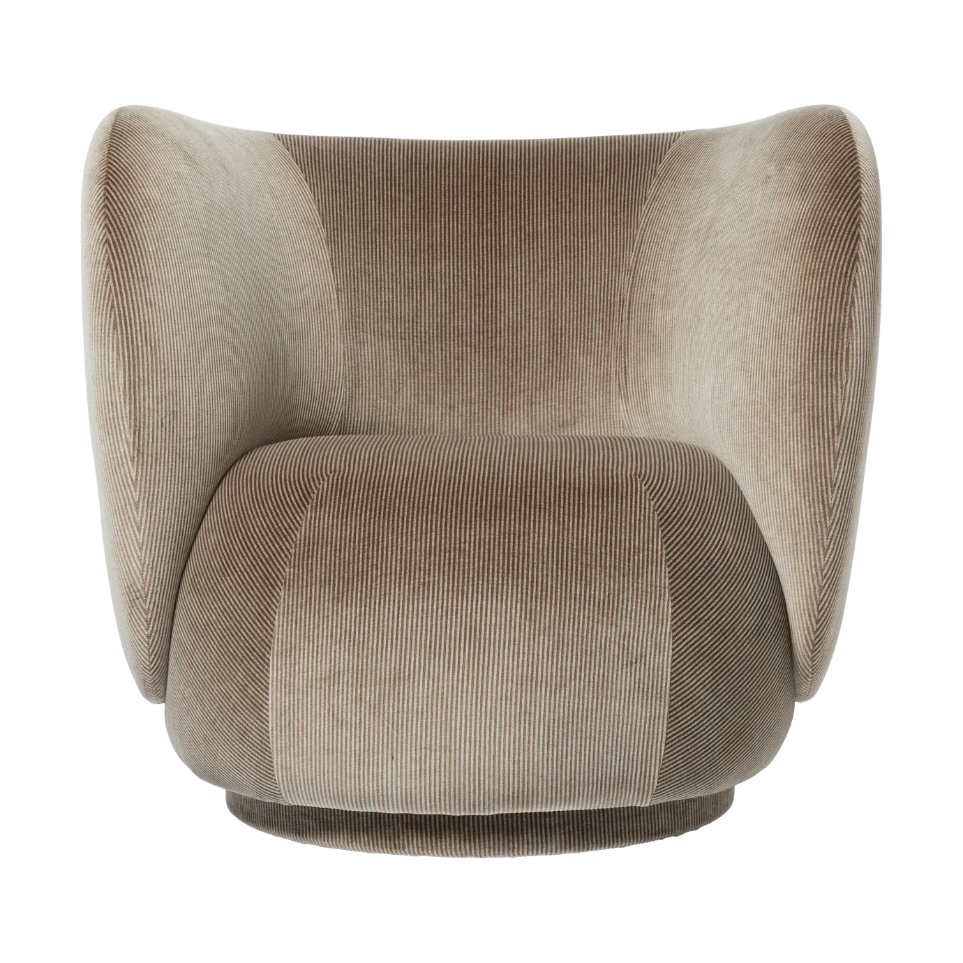 Butaca Lounge Rico giratorio, Devoré velvet-Flint grey Ferm Living