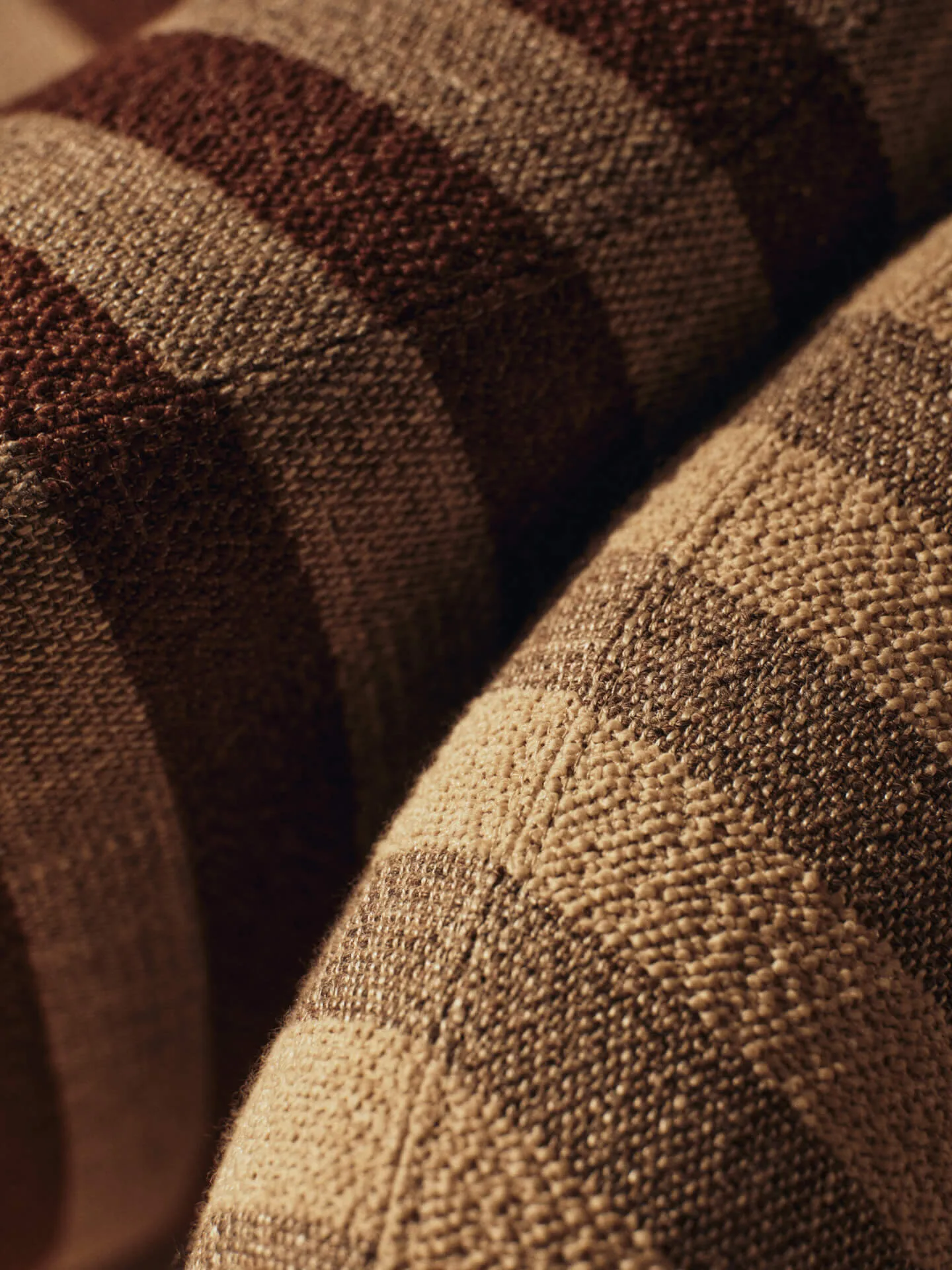 Butaca Lounge Rico lounge piccolo, Louisiana, Sand-chocolate Ferm Living