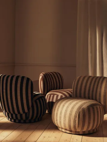 Butaca Lounge Rico lounge piccolo - Louisiana, Sand-chocolate - Ferm Living