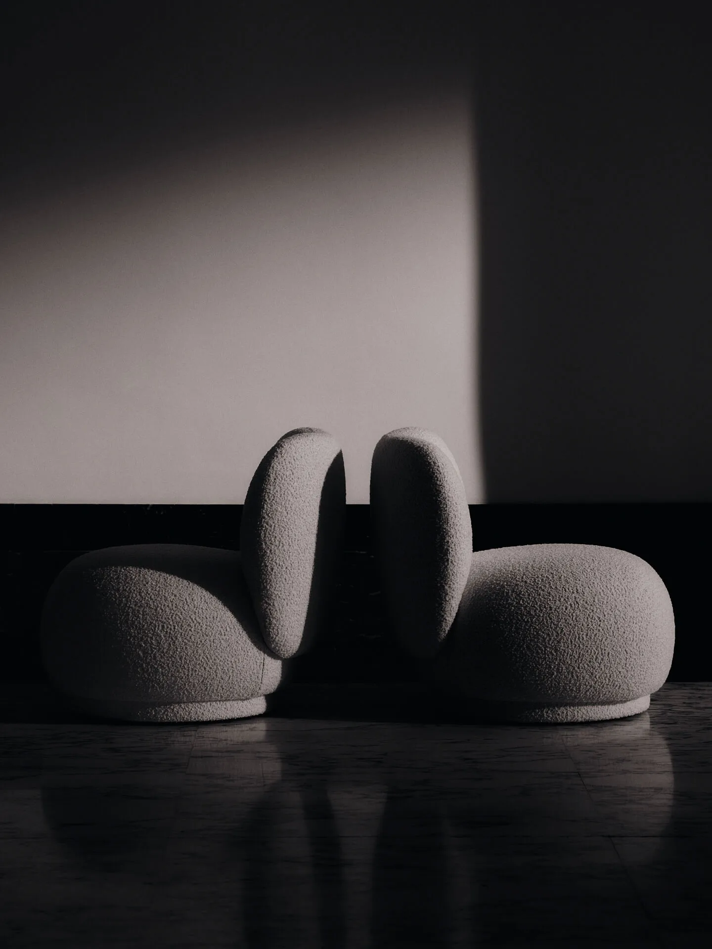 Butaca Lounge Rico lounge piccolo, Nordic Bouclé-Off-white Ferm Living