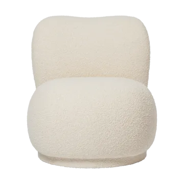Butaca Lounge Rico piccolo giratorio - Nordic Bouclé-Off-white - Ferm Living