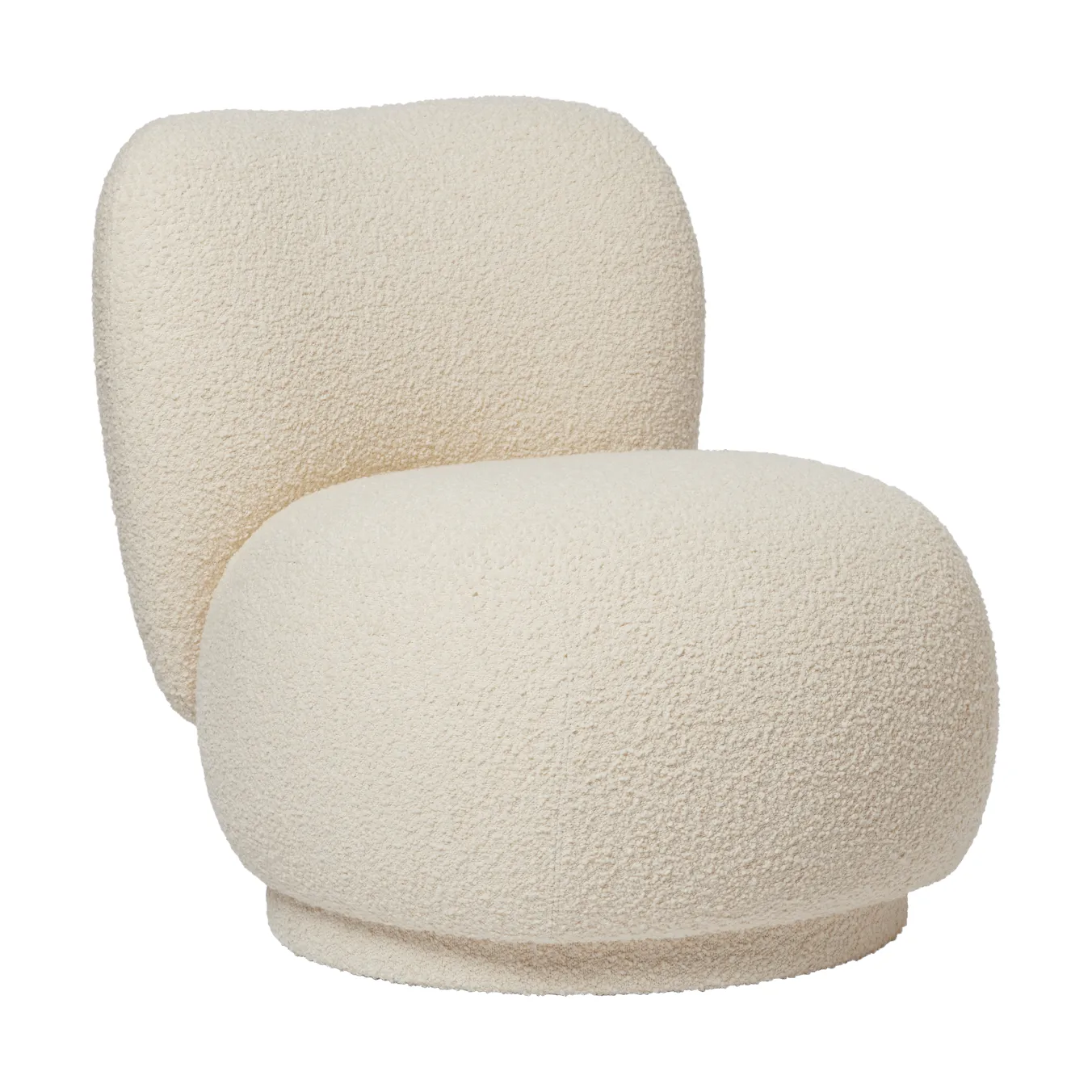 Butaca Lounge Rico piccolo giratorio, Nordic Bouclé-Off-white Ferm Living