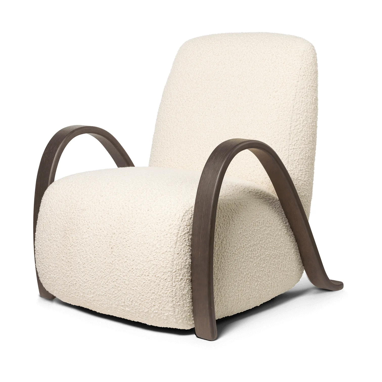 Buur lounge chair Nordic Bouclé, Blanco roto Ferm Living