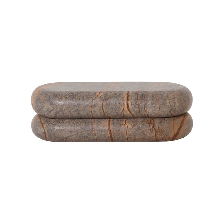 Caja almacenamiento Bendum - mármol marrón - Ferm LIVING