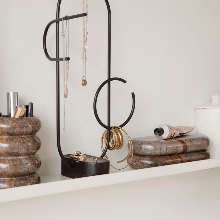 Caja almacenamiento Bendum, mármol marrón Ferm Living