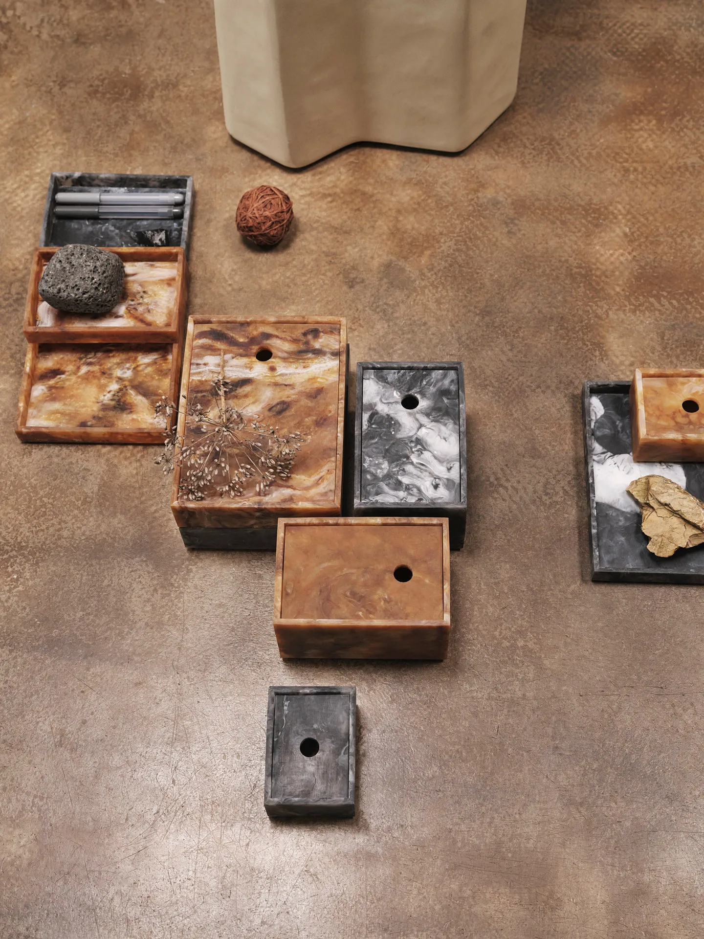 Caja de almacenamiento Mist 10x15 cm, Charcoal Ferm Living