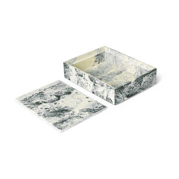 Caja de almacenamiento Mist 15x20 cm - Emerald-off white - Ferm Living