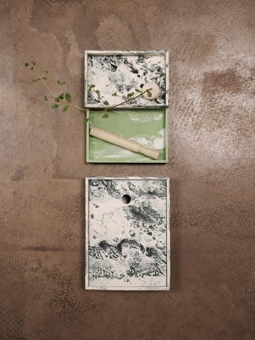 Caja de almacenamiento Mist 15x20 cm - Emerald-off white - Ferm Living