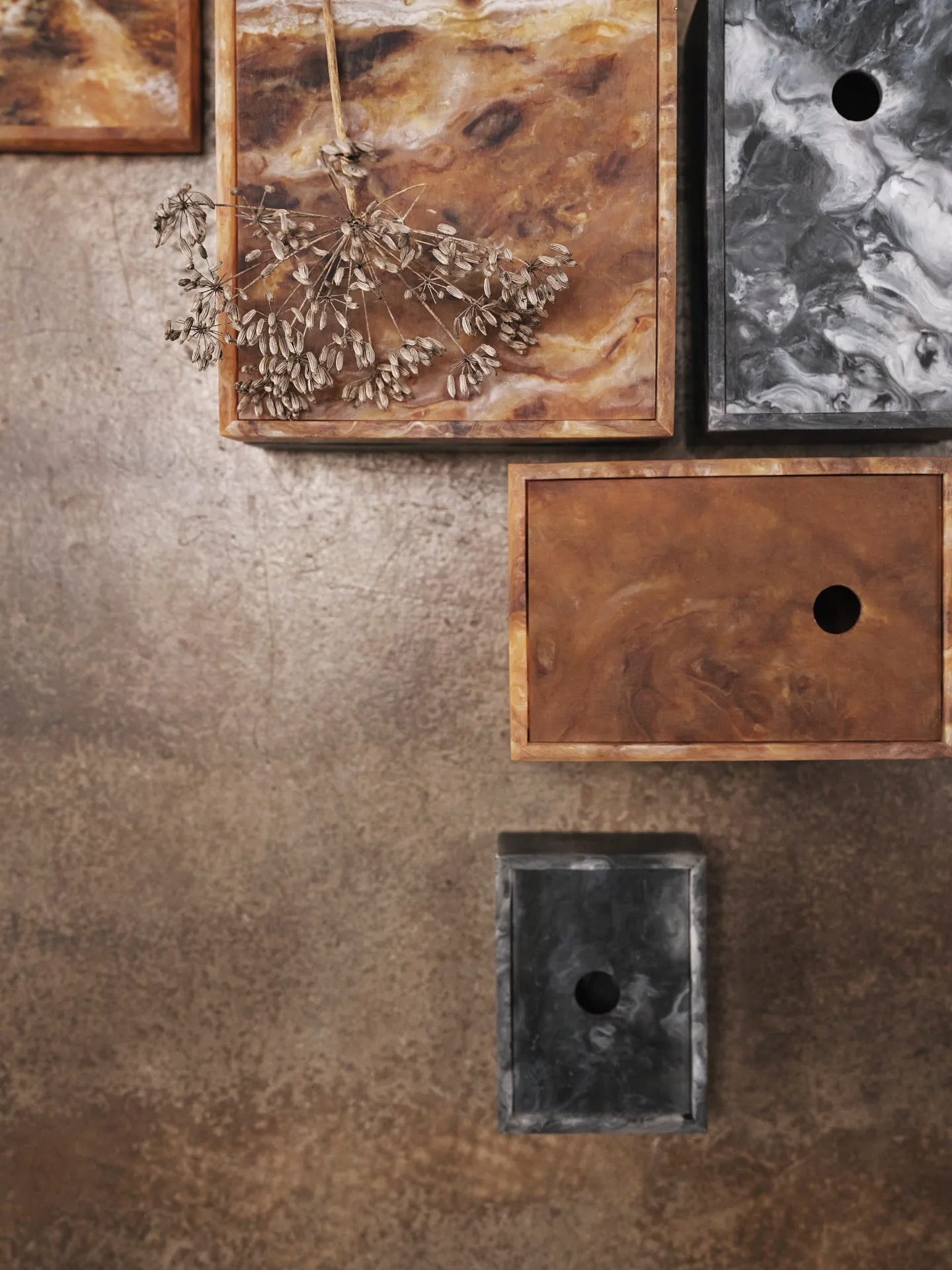 Caja de almacenamiento Mist 7,5x10 cm, Charcoal Ferm Living