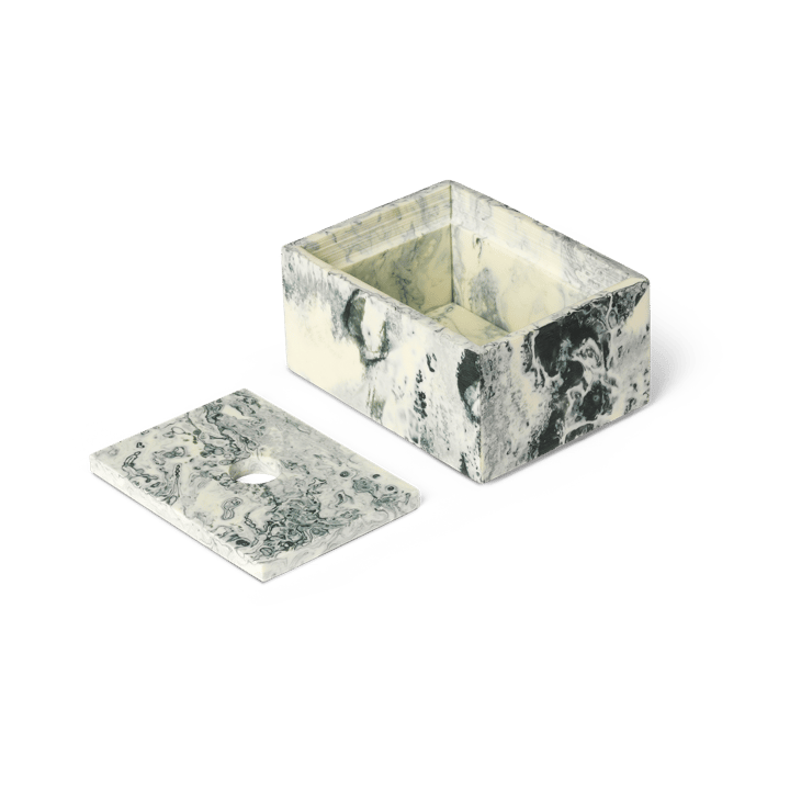 Caja de almacenamiento Mist 7,5x10 cm, Emerald-off white Ferm Living