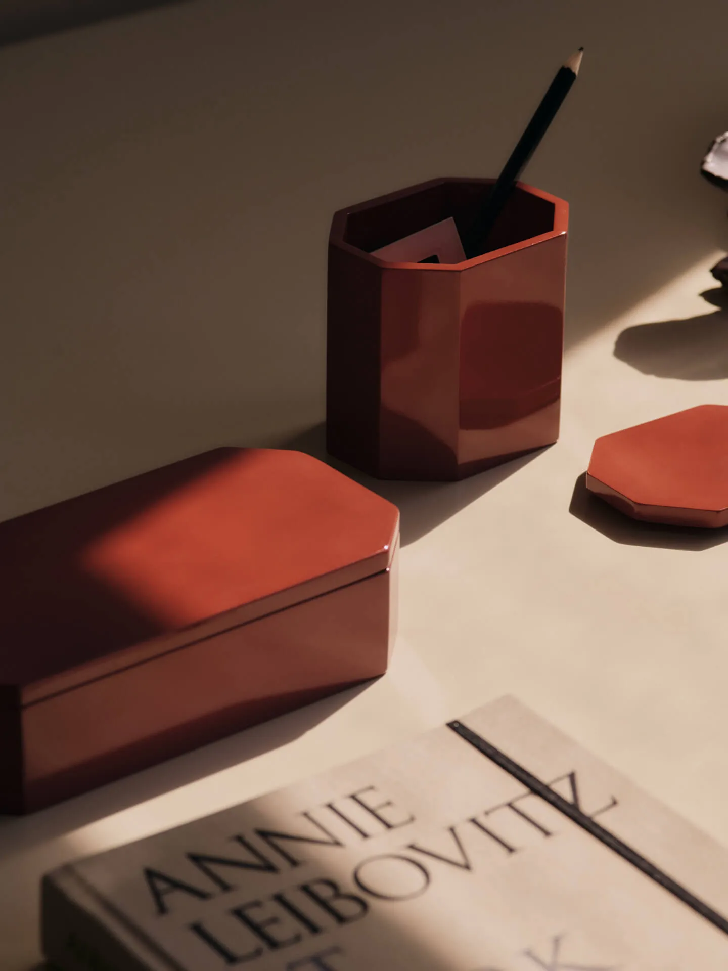 Caja de almacenamiento Nova 10x20 cm, Picante Red Ferm Living