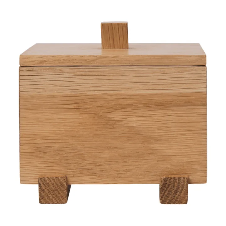 Caja Moku  - Roble sin tratar, 10×11×9,5 cm - Ferm Living