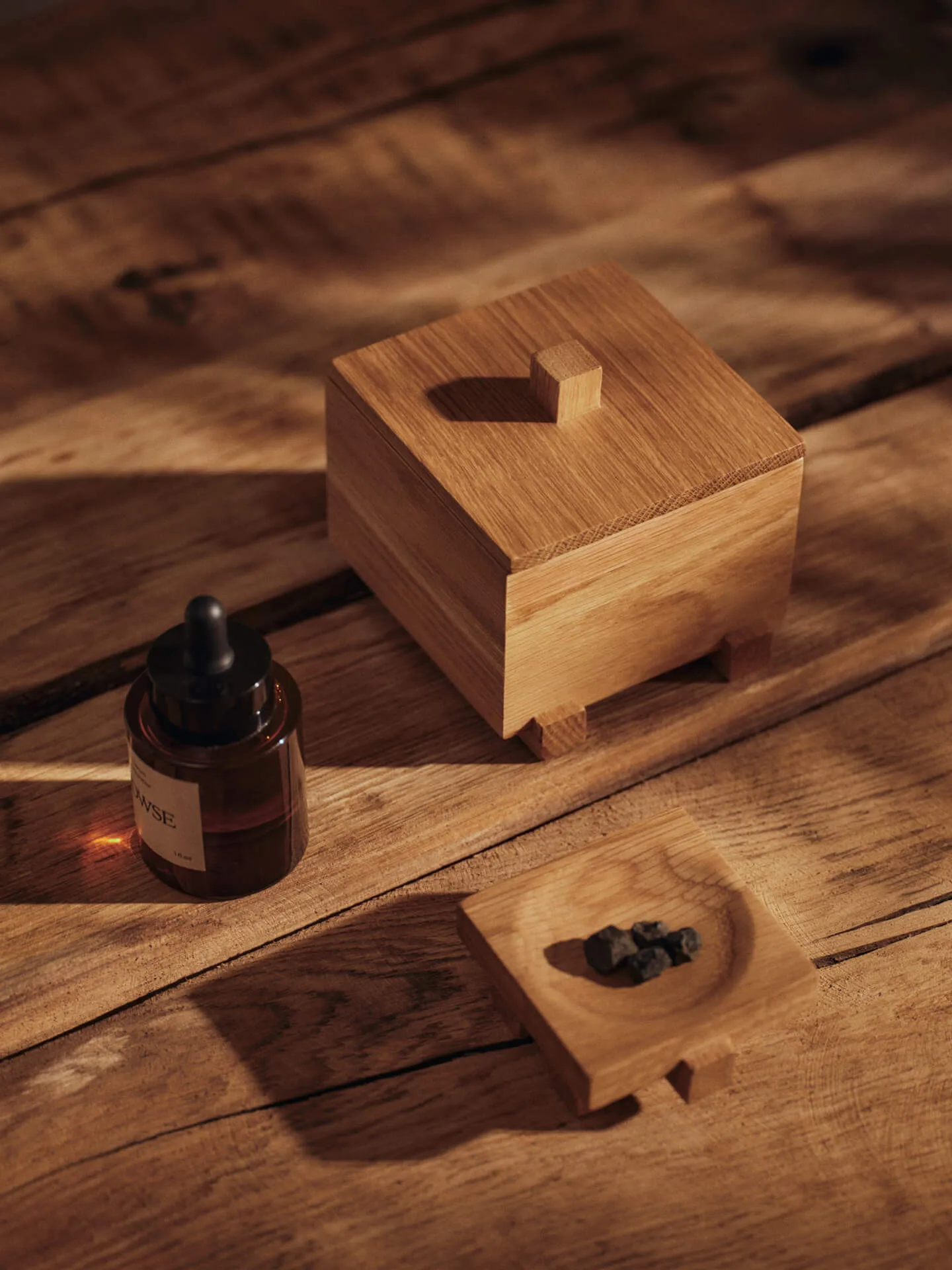 Caja Moku , Roble sin tratar, 10×11×9,5 cm Ferm Living