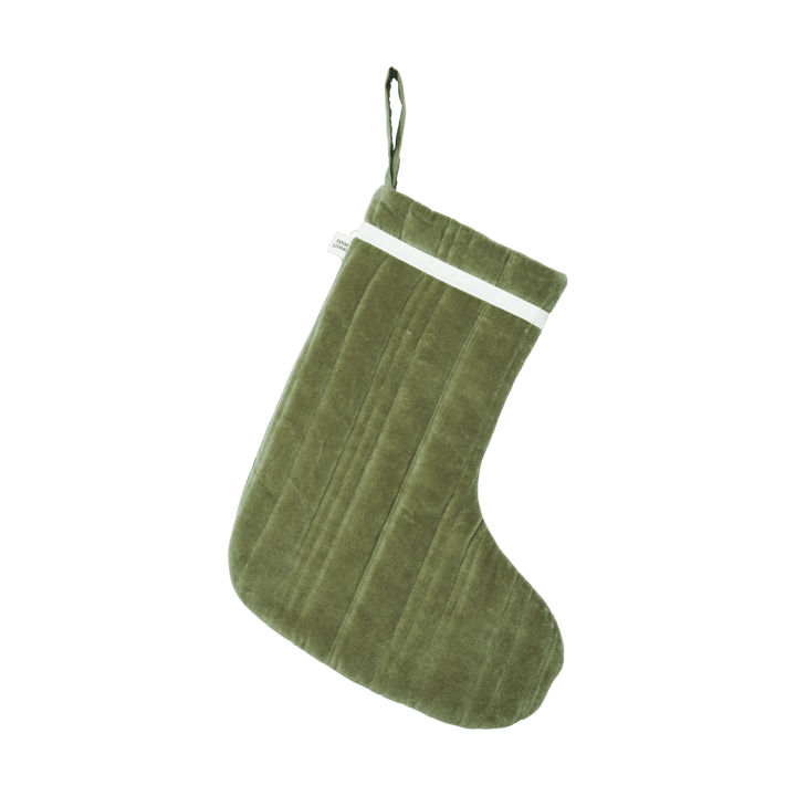 Calcetín navideño Vari quilted - Velvet-khaki - Ferm Living