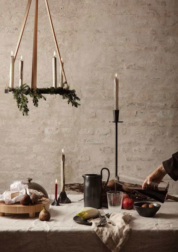 Candelabro Circle latón negro, grande Ferm Living