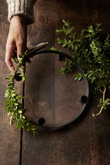 Candelabro Circle latón negro - grande - Ferm Living