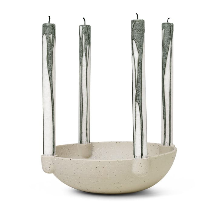 Candelabro de Adviento Bowl cerámica large Ø27 cm - gris claro - ferm LIVING